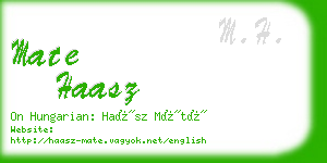 mate haasz business card